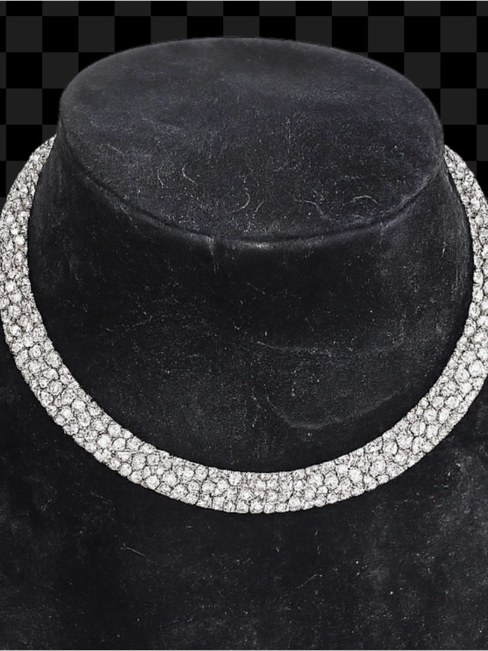 Crystal Pavé Choker Necklace - Silver - Picture 2 of 3